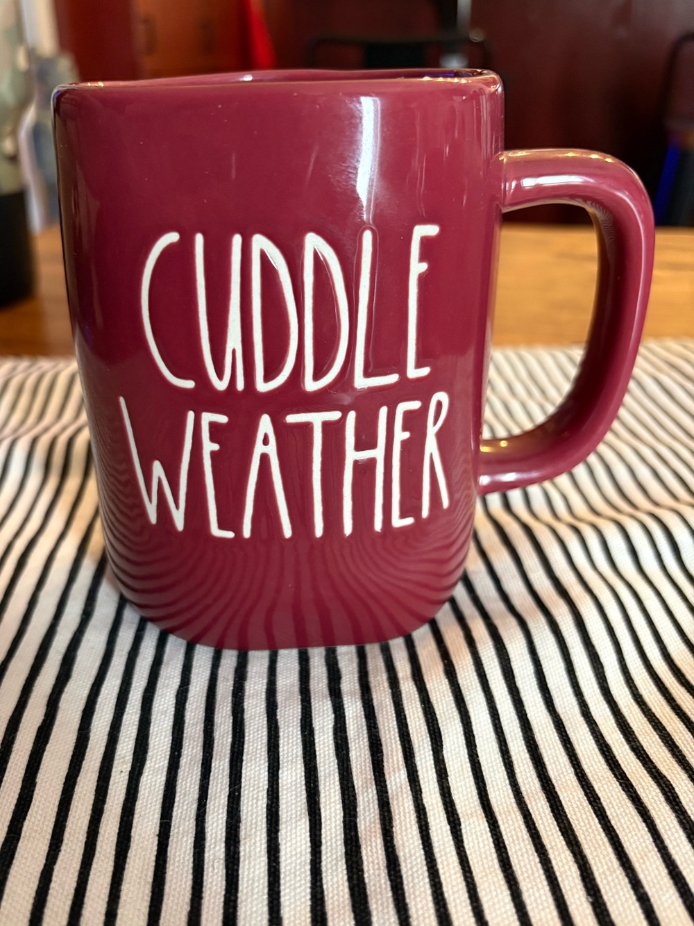 Mugs BOGO 50% // RAE DUNN Burgundy “Cuddle Weather”